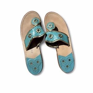 Turquoise and Gold Jack Rogers